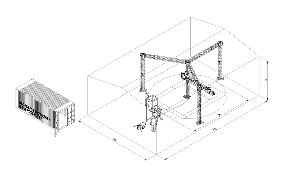 3D Printer Crane Wasp - 3DHUB.gr