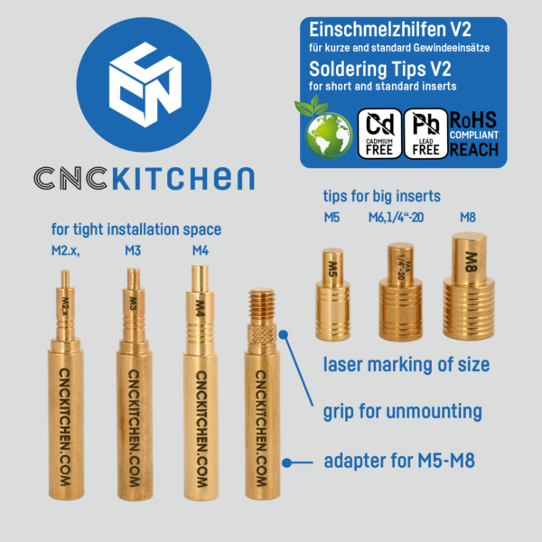 cnckitchen threaded heat inserts soldering tips 3DHUBgr