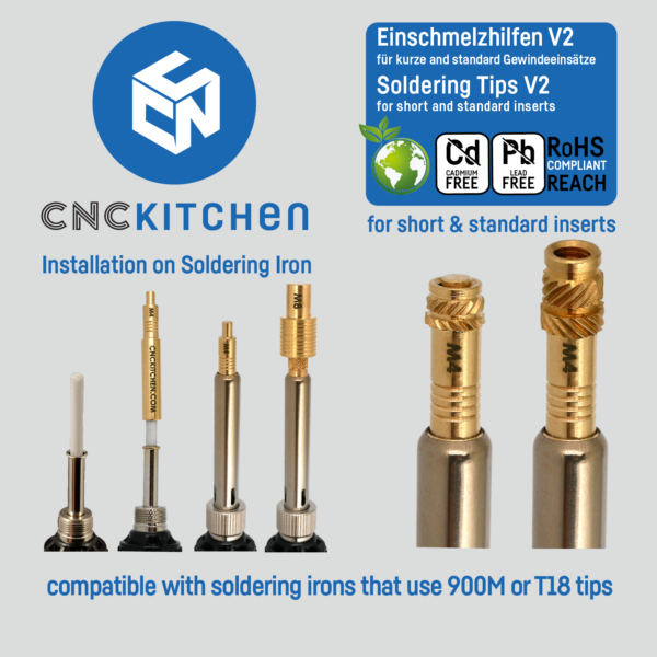 cnckitchen threaded heat inserts soldering tips 3DHUBgr